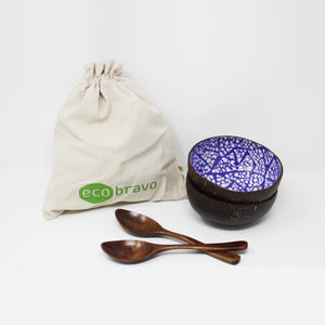 
                  
                    Coconut Bowls Set of 2 with 2 Spoons + Bonus Reusable Bag
                  
                
