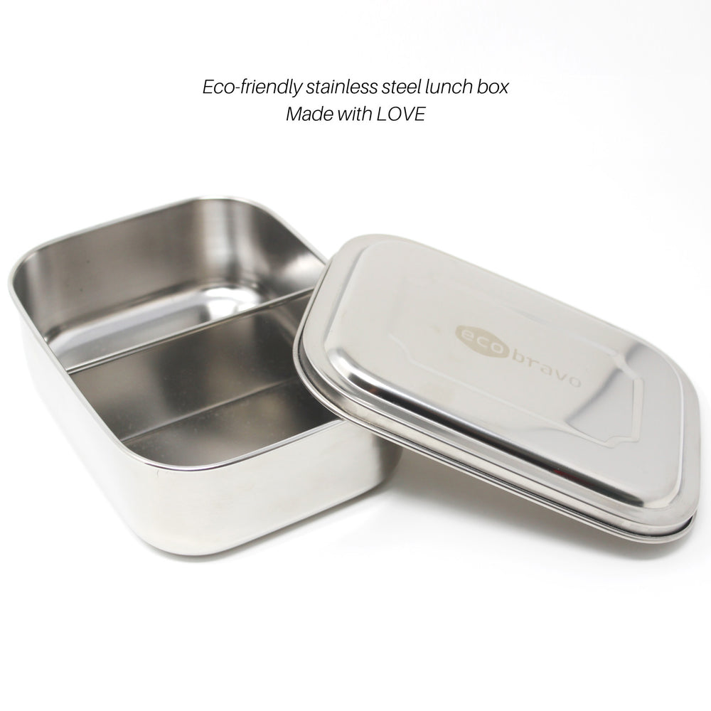 
                  
                    Stainless Steel Lunch Box with Reusable Cutlery (2 Compartments)
                  
                