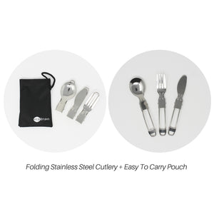 
                  
                    Stainless Steel Lunch Box with Reusable Cutlery (2 Compartments)
                  
                