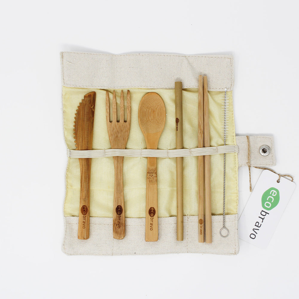 
                  
                    7 Pcs Reusable Bamboo Cutlery Set 
                  
                